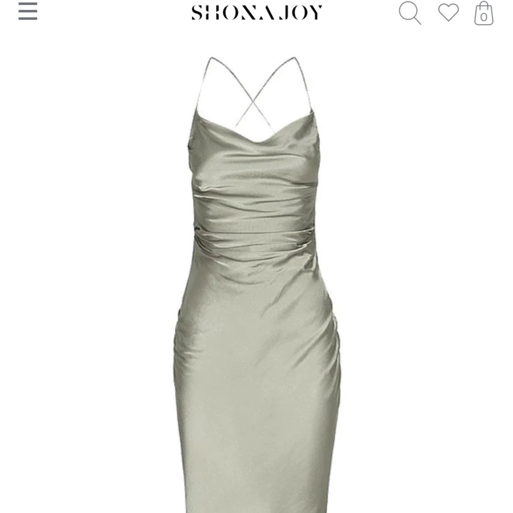 BRAND NEW - SAGE SATIN GOWN